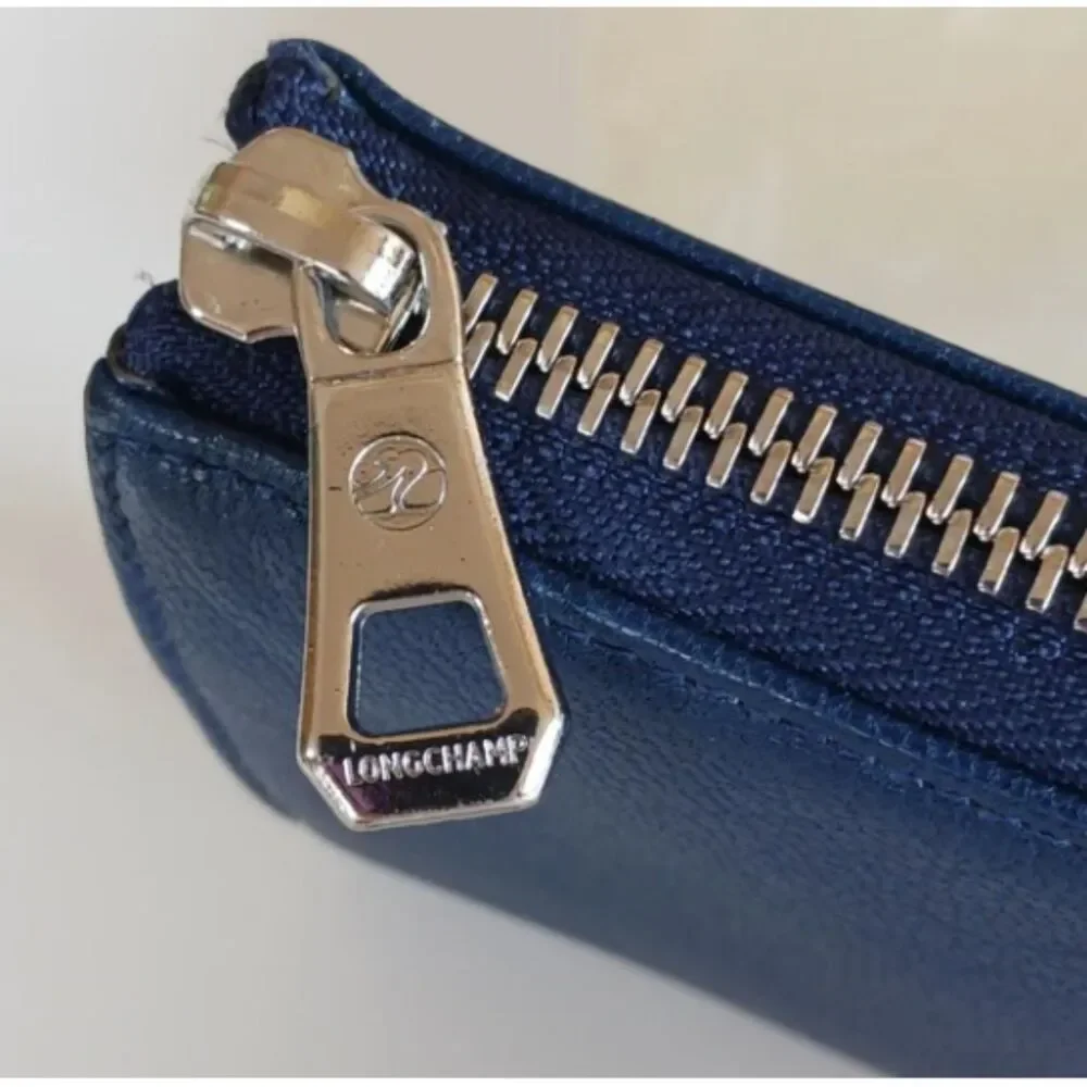 Longchamp‎ Le Pliage Cuir Zip Around Wallet - Navy